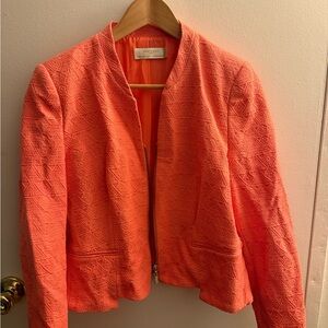 Zara Coral Textured Blazer